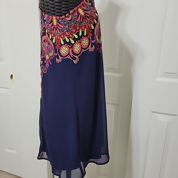 NWT Sequin Hearts Ladies Dress Size S Navy Blue Orange Green - Picture 13 of 13